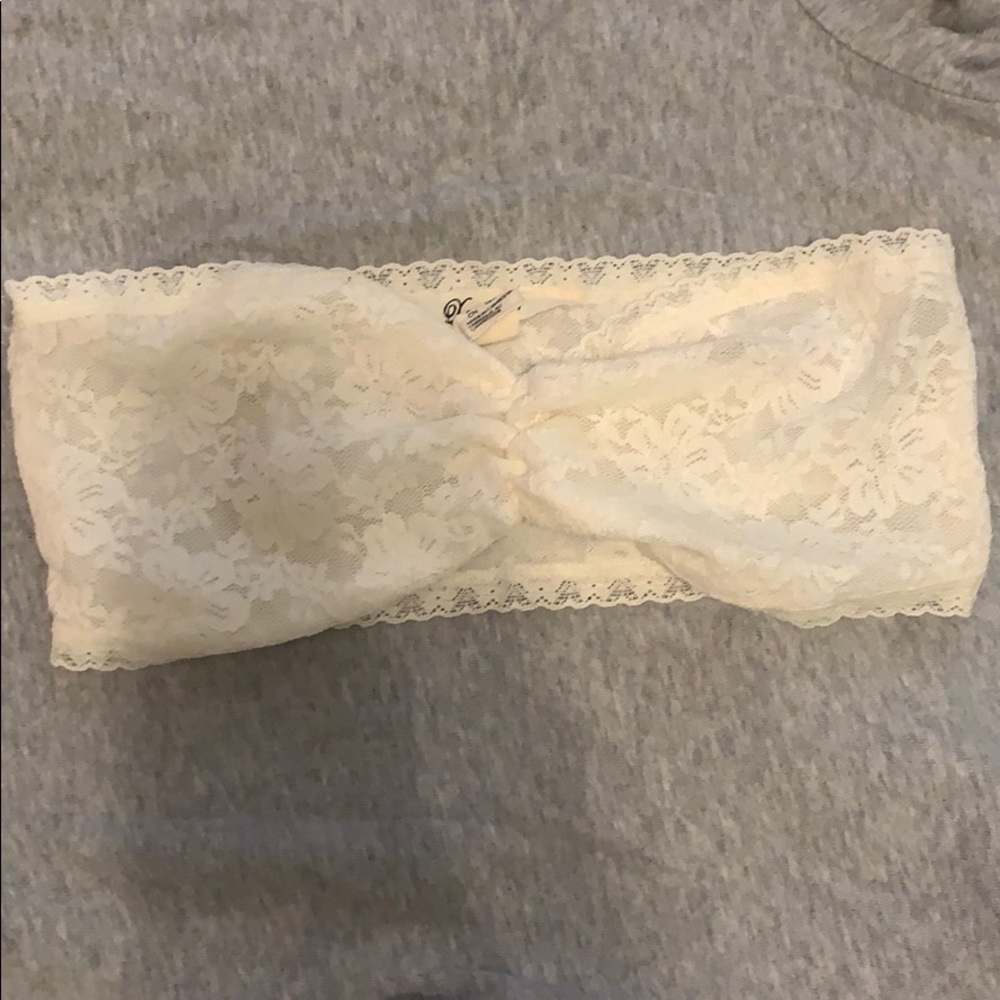 Lace bandeau, with front synch EUC